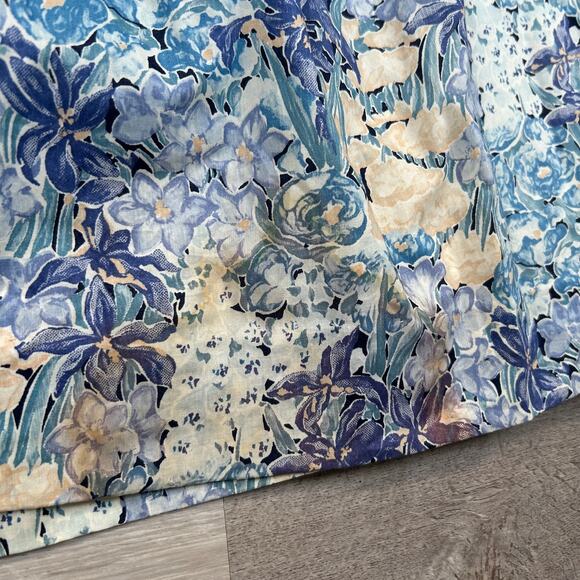 Vintage Tilley's 60s Blue Floral Party Dress- Size Small - Picture 4 of 6